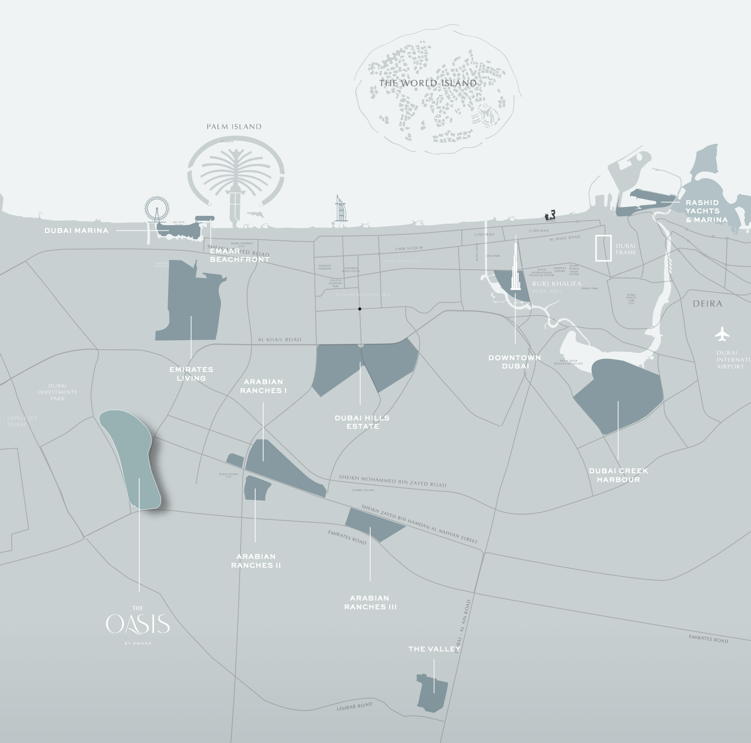 The Oasis Location Map